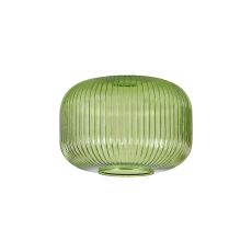 Urasawa 25cm Pumpkin Shaped Ribbed Glass (C), Green