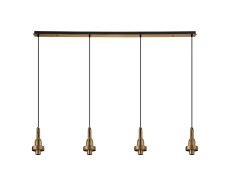 Urasawa Linear Suspension Kit, (FRAME ONLY), 4 x E27, Brass Gold/Matt Black