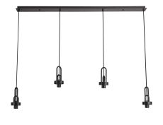 Urasawa Linear 4 Light Pendant, (FRAME ONLY), 4 x E27, Matt Black