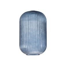 Urasawa 20cm Tubular Ribbed Glass (D), Petrol Blue