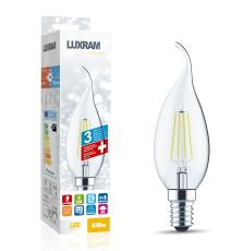 Value Classic LED Candle Tip E14 Dimmable 4W 4000K Natural White, 470lm, Clear Finish, 3yrs Warranty