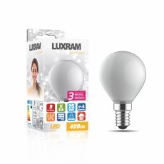 Value Classic LED Ball E14 Dimmable 4W Warm White 2700K, 400lm, Frosted Finish