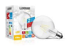 Value Classic  LED Globe 95mm E27 6.5W Warm White 2700K(Clear) 806lm, 2yrs Warranty