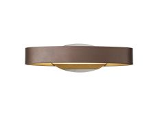 Vice Wall Lamp, 1 x 6W LED, 3000K, 480lm, Satin Brown/Polished Chrome, 3yrs Warranty