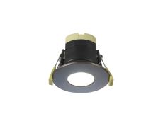 Prism 8W, Dimmable CCT LED Fire Rated Downlight, With Black Chrome, Cut Out: 70mm, 900lm, 60° Deg, IP65 DRIVER INC., 5yrs Warranty