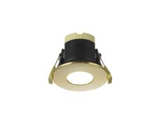 Prism 8W, Dimmable CCT LED Fire Rated Downlight, With Brass Fascia, Cut Out: 70mm, 900lm, 60° Deg, IP65 DRIVER INC., 5yrs Warranty