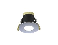 Prism 8W, Dimmable CCT LED Fire Rated Downlight, With Chrome Fascia, Cut Out: 70mm, 900lm, 60° Deg, IP65 DRIVER INC., 5yrs Warranty