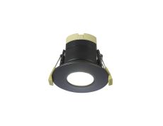 Prism 8W, Dimmable CCT LED Fire Rated Downlight, With Graphite Fascia, Cut Out: 70mm, 900lm, 60° Deg, IP65 DRIVER INC. 5yrs Warranty