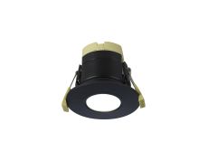 Prism 8W, Dimmable CCT LED Fire Rated Downlight, With Matt Black, Cut Out: 70mm, 900lm, 60° Deg, IP65 DRIVER INC., 5yrs Warranty