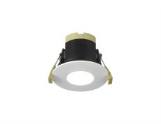 Prism 8W, Dimmable CCT LED Fire Rated Downlight, With Matt White, Cut Out: 70mm, 900lm, 60° Deg, IP65 DRIVER INC., 5yrs Warranty