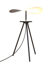 Abisal 60cm Dimmable Table Lamp, 10W LED, 2700-5700K CCT Remote Control, 930lm, Black/Dark Wood, 3yrs Warranty