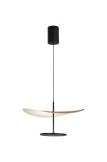 Abisal CCT Pendant, 18W LED, 2700-5700K Remote Control, 2330lm, Black/Beech Wood, 3yrs Warranty