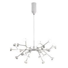 Adn 36 Light Pendant Dimmable, Round 74cm, 108W LED, 3000K, 7250lm, White, 3yrs Warranty