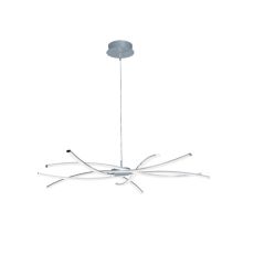 Aire LED Pendant 100cm Round 60W 3000K, 4800lm, Dimmable Silver/Frosted Acrylic/Polished Chrome, 3yrs Warranty