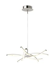 Aire LED Pendant 69cm Round 42W 3000K, 3700lm, Dimmable Silver/Frosted Acrylic/Polished Chrome, 3yrs Warranty