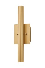 Rita 1+1 Up & Down Light Wall Light, 6W LED, 4000K, 390lm, IP44, Satin Gold, 3yrs Warranty