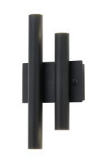 Rita 2+2 Light Wall Light, 12W LED, 4000K, 740lm, IP44, Satin Black, 3yrs Warranty