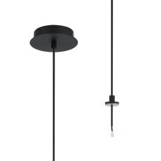 Rita 12cm Round 1 DC Plug Pendant Kit (FRAME ONLY, Incl Driver) For Rita Only, (IP44 When With Tube) Satin Black, 3yrs Wty