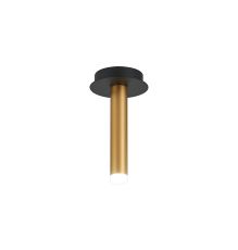 Rita 1 Pendant With 200mm Tube, 5W LED, 4000K, 325lm, IP44, Satin Black/Satin Gold, 3yrs Warranty
