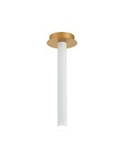Rita 1 Pendant With 350mm Tube, 5W LED, 4000K, 325lm, IP44, Satin Gold/Satin White, 3yrs Warranty