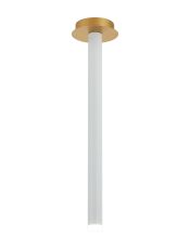 Rita 1 Pendant With 510mm Tube, 5W LED, 4000K, 325lm, IP44, Satin Gold/Satin White, 3yrs Warranty