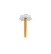 Rita 1 Pendant With 200mm Tube, 5W LED, 4000K, 325lm, IP44, Satin White/Satin Gold, 3yrs Warranty
