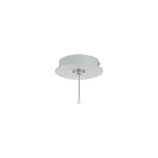 Rita 12cm Round 1 DC Plug Canopy/Ceiling Rose Kit (FRAME ONLY, Incl Driver) For Rita Only, (IP44 When With Tube) Satin White, 3yrs Wty