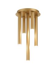 Rita 30cm Round 5 Ceiling Light, 25W LED, 4000K, 1625lm, IP44, Satin Gold, 3yrs Warranty