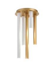 Rita 30cm Round 5 Ceiling Light, 25W LED, 4000K, 1625lm, IP44, Satin Gold/Satin White, 3yrs Warranty