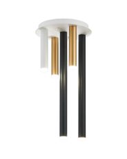 Rita 30cm Round 5 Ceiling Light, 25W LED, 4000K, 1625lm, IP44, Satin White/Satin Black/Satin Gold, 3yrs Warranty
