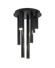 Rita 32cm Round 7 Ceiling Light, 35W LED, 4000K, 2275lm, IP44, Satin Black, 3yrs Warranty