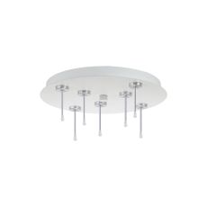 Rita 32cm Round 7 DC Plug Canopy/Ceiling Rose Kit (FRAME ONLY, Incl Driver) For Rita Only, (IP44 When With Tube) Satin White, 3yrs Wty