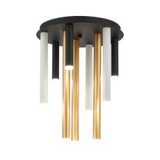 Rita 35cm Round 9 Ceiling Light, 45W LED, 4000K, 2925lm, IP44, Satin Black/Satin Gold/Satin White, 3yrs Warranty