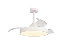 Alaska 50cm 50W LED Dimmable Ceiling Light With Built-In 30W DC Fan, 2700-5000K Remote & APP Control, 3300lm, White, 5yrs Warranty