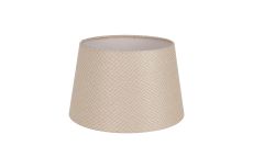 Alessandro Round, 35x22cm Fabric Shade (F), Ivory/White Laminate