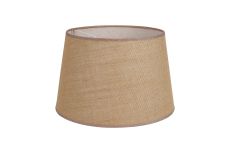 Alessandro Round, 40x26cm Fabric Shade (G), Taupe/White Laminate