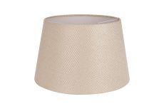 Alessandro Round, 45x28cm Fabric Shade (H), Ivory/White Laminate
