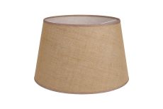 Alessandro Round, 45x28cm Fabric Shade (H), Taupe/White Laminate
