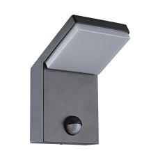 Alpine PIR Motion Sensor Wall Lamp, 7W LED, 3000K, 590lm, IP65, Anthracite, 3yrs Warranty