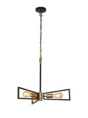 Rico Pendant, 3 Light E27, Gold/Satin Black