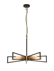 Rico Pendant, 5 Light E27, Gold/Satin Black