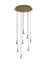 Andromeda 40cm Round Pendant (FRAME ONLY), 8 x 5W LED, 3000K, 4000lm, Gold, 3yrs Warranty