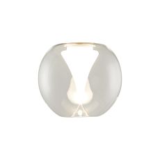 Andromeda 13cm Round (A) Glass Shade, Clear With Inner Frosted Funnel