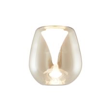 Andromeda 12cm Wine (B) Glass Shade, Amber With Inner Frosted Funnel