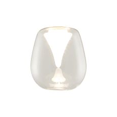 Andromeda 12cm Wine (B) Glass Shade, Clear With Inner Frosted Funnel