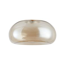 Andromeda 15cm Ellipse (C) Glass Shade, Amber With Inner Frosted Funnel