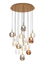 Andromeda 68cm Round Pendant, 14 x 5W LED, 3000K, 7050lm, Gold/Copper/Chrome/Amber/Clear/Frosted 3yrs Warranty
