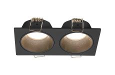 Antilla Recessed Downlight Rectangular, 2 x GU10 Mini (Max 12W), Cut Out: 100 x 50mm, Matt Black