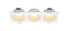 Antilla Recessed Downlight Rectangular, 3 x GU10 Mini (Max 12W), Cut Out: 152 x 50mm, Matt White