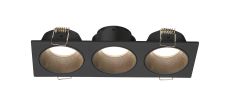 Antilla Recessed Downlight Rectangular, 3 x GU10 Mini (Max 12W), Cut Out: 152 x 50mm, Matt Black
